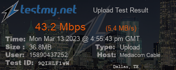 Speed Test Result