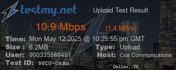 Speed Test Result