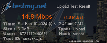 Speed Test Result