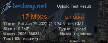 Speed Test Result