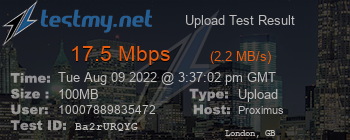 Speed Test Result