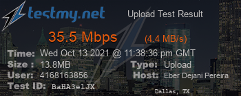 Speed Test Result