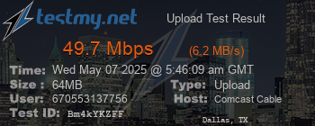 Speed Test Result