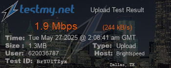 Speed Test Result