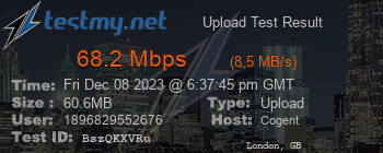 Speed Test Result