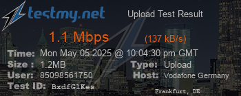 Speed Test Result