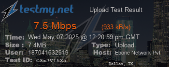 Speed Test Result