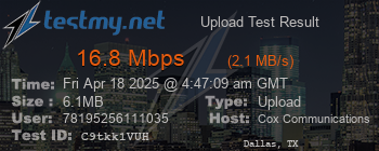 Speed Test Result
