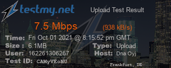 Speed Test Result