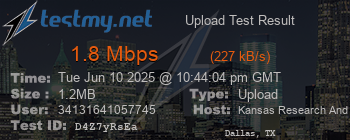 Speed Test Result