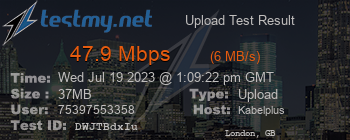 Speed Test Result