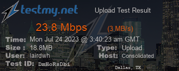 Speed Test Result