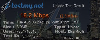 Speed Test Result