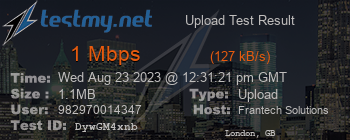 Speed Test Result