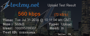 Speed Test Result