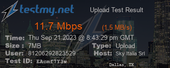 Speed Test Result