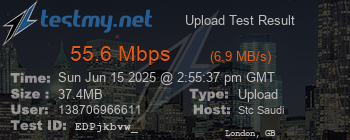 Speed Test Result