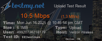 Speed Test Result