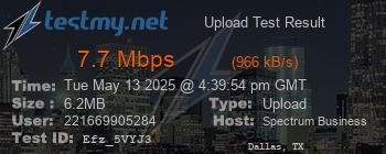 Speed Test Result