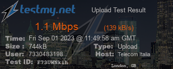 Speed Test Result