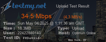 Speed Test Result