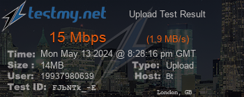 Speed Test Result