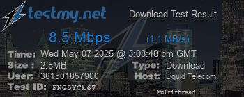 Speed Test Result
