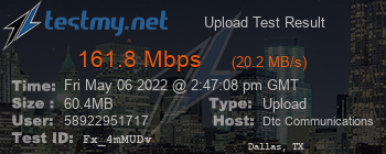 Speed Test Result