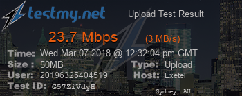 Speed Test Result