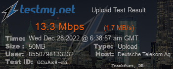 Speed Test Result