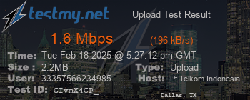 Speed Test Result