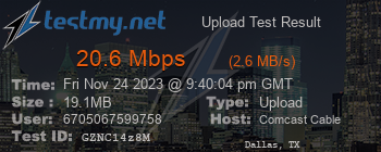 Speed Test Result