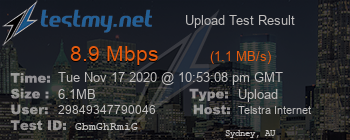 Speed Test Result