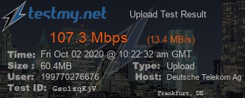 Speed Test Result