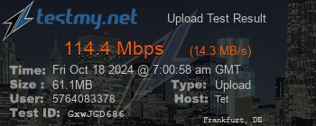 Speed Test Result