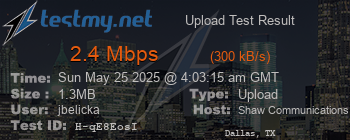 Speed Test Result