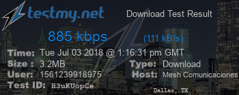 Speed Test Result