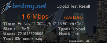 Speed Test Result