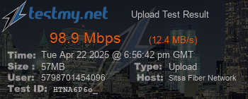 Speed Test Result