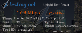 Speed Test Result