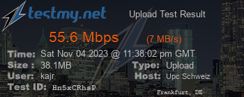 Speed Test Result