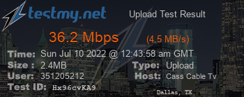 Speed Test Result