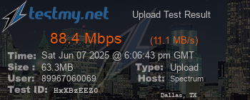 Speed Test Result