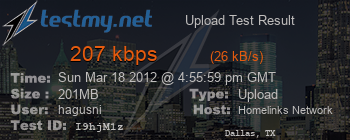 Speed Test Result