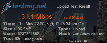 Speed Test Result