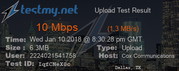 Speed Test Result