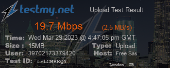 Speed Test Result