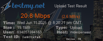 Speed Test Result