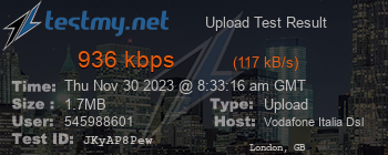 Speed Test Result