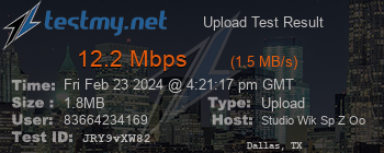 Speed Test Result